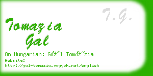 tomazia gal business card